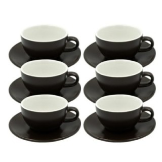 Club House Tulipano Cappuccino med underkopp matt brun 26 cl 6 st