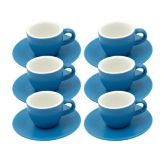 Club House Tulipano Espresso med underkopp matt blå 7 cl 6 st