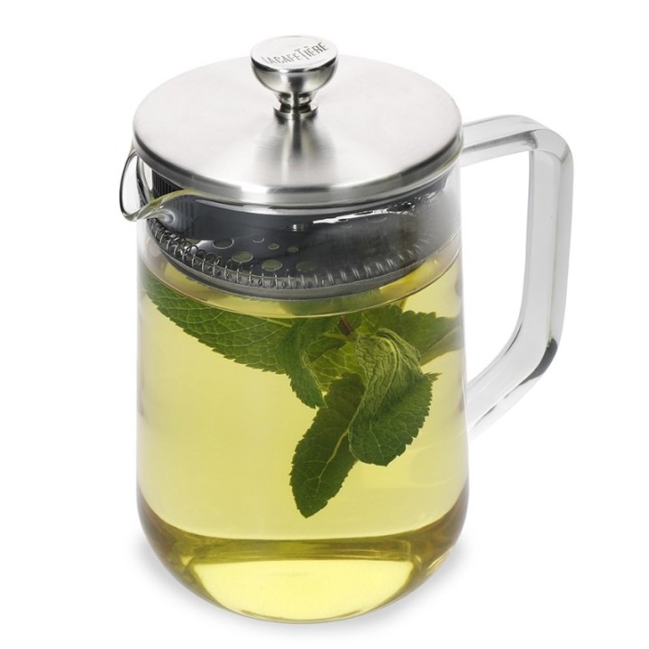 La Cafetière 4 koppar tebryggare stål/glas