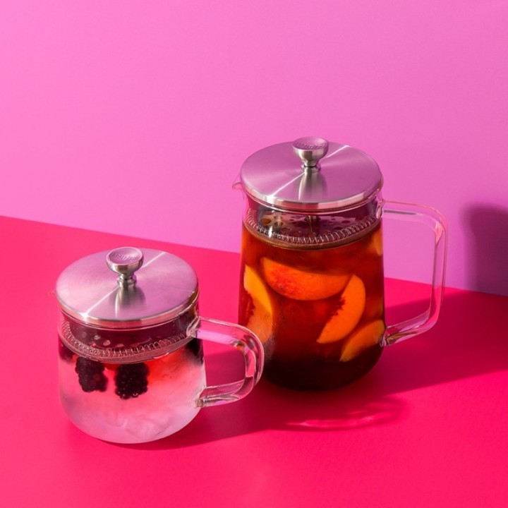 La Cafetière 4 koppar tebryggare stål/glas