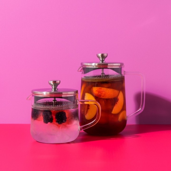 La Cafetière 4 koppar tebryggare stål/glas