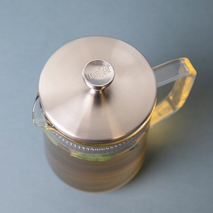 La Cafetière 4 koppar tebryggare stål/glas