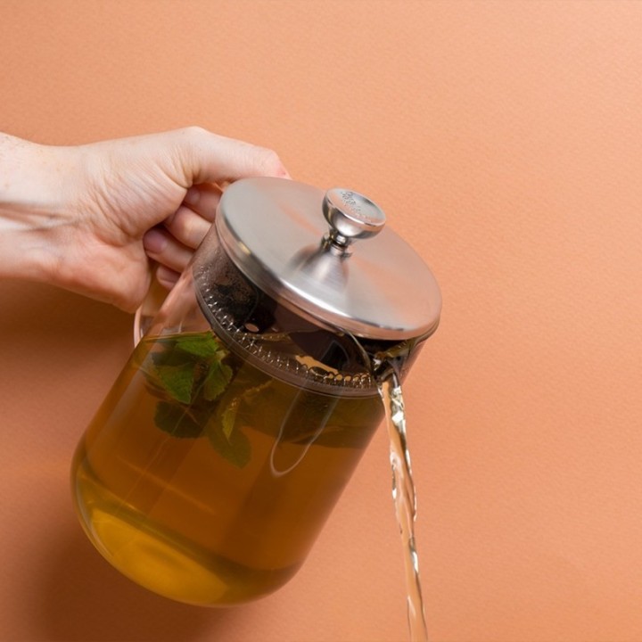 La Cafetière 4 koppar tebryggare stål/glas