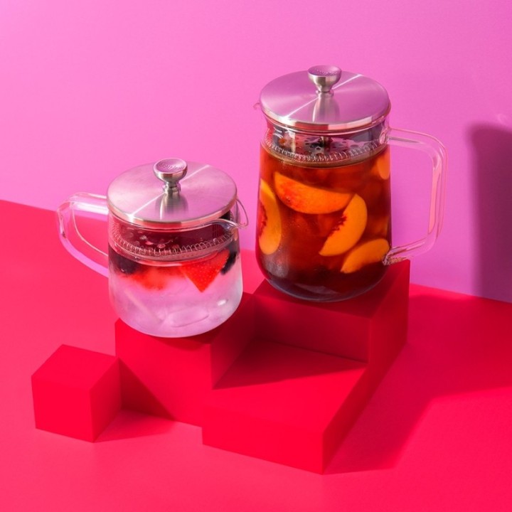 La Cafetière 2-kopps tebryggare stål/glas