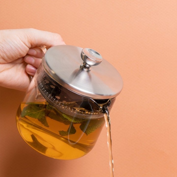 La Cafetière 2-kopps tebryggare stål/glas