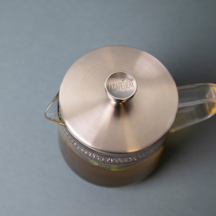 La Cafetière 2-kopps tebryggare stål/glas