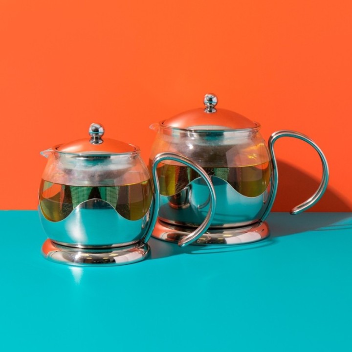 La Cafetière Izmir 2-kopps tebryggare i stål