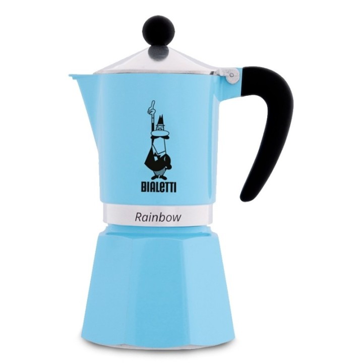 Bialetti Primavera Rainbow 6 koppar Espressokanna Ljusblå