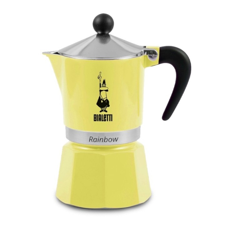 Bialetti Primavera Rainbow 3 koppar Espressokanna Gul
