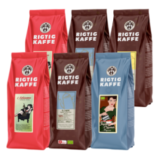Rigtig Kaffe Mixpaket 2,7 kg Hela kaffebönor