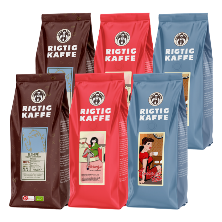 Rigtig Kaffe Mixpaket 2,8 kg Hela kaffebönor