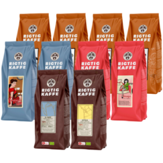 Rigtig Kaffe Mixpaket 4,4kg Hela kaffebönor