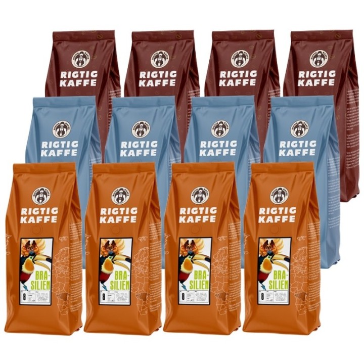 Rigtig Kaffe Mixpaket 5,6 kg Hela kaffebönor