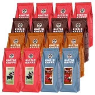 Rigtig Kaffe Mixpaket 7,2 kg hela kaffebönor