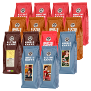 Rigtig Kaffe Mixpaket 6,3 kg Hela kaffebönor
