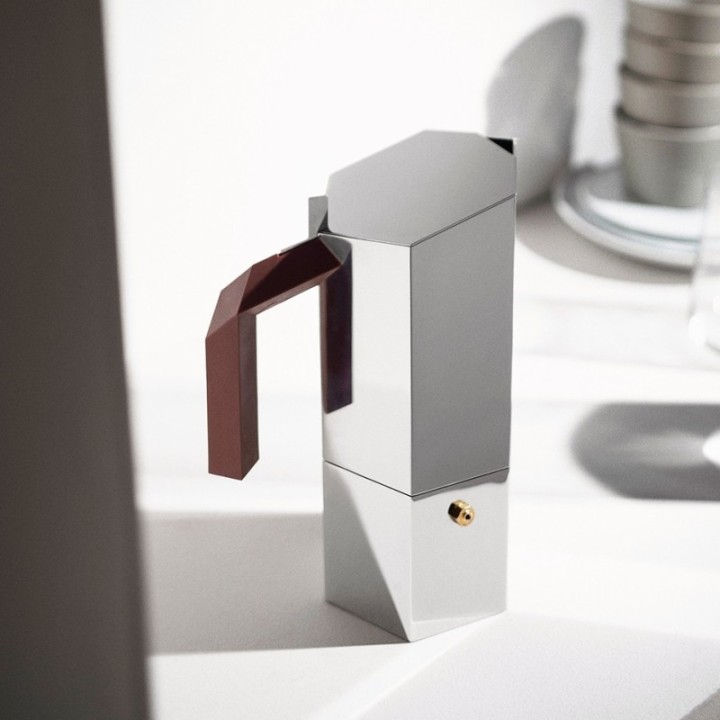 Alessi Menhir 6 koppar. Espressokanna Stål