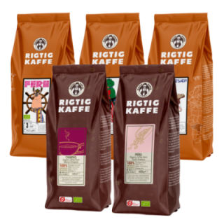 Rigtig Kaffe Mixpaket 2kg Hela kaffebönor