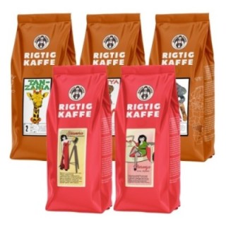 Rigtig Kaffe Mixpaket 2,2 kg Hela kaffebönor