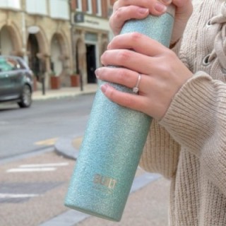 BUILT Apex termoflaska 0,54 L blått glitter