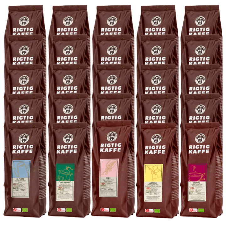 Rigtig Kaffe Mixpaket 10kg Hela kaffebönor