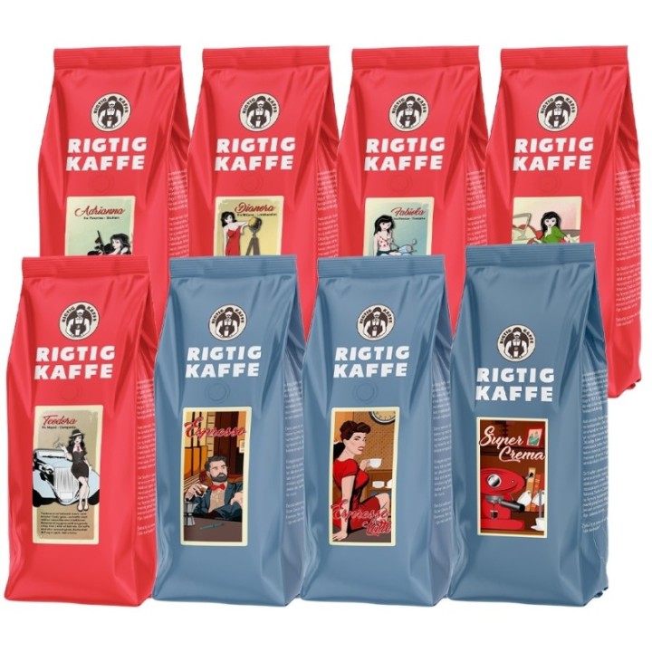 Rigtig Kaffe Mixpaket 24kg Hela kaffebönor