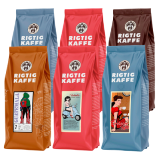 Rigtig Kaffe Mixpaket 2,7 kg Hela kaffebönor