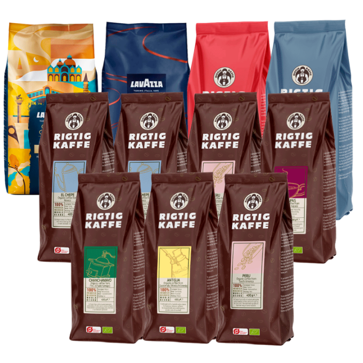 Rigtig Kaffe & Lavazza Mixpaket 6,2 kg Hela kaffebönor