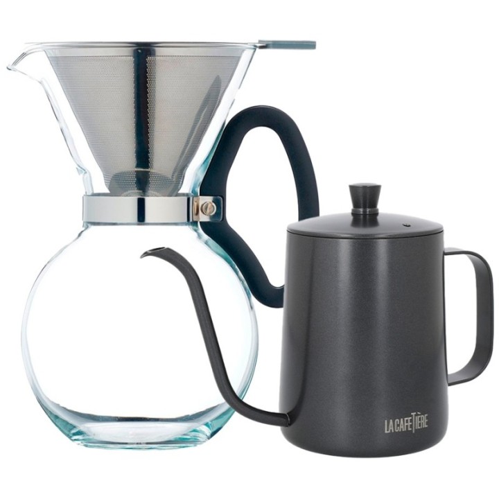 La Cafetière Pour Over 8 koppar och La Cafetière Gooseneck-kanna 0,6 L