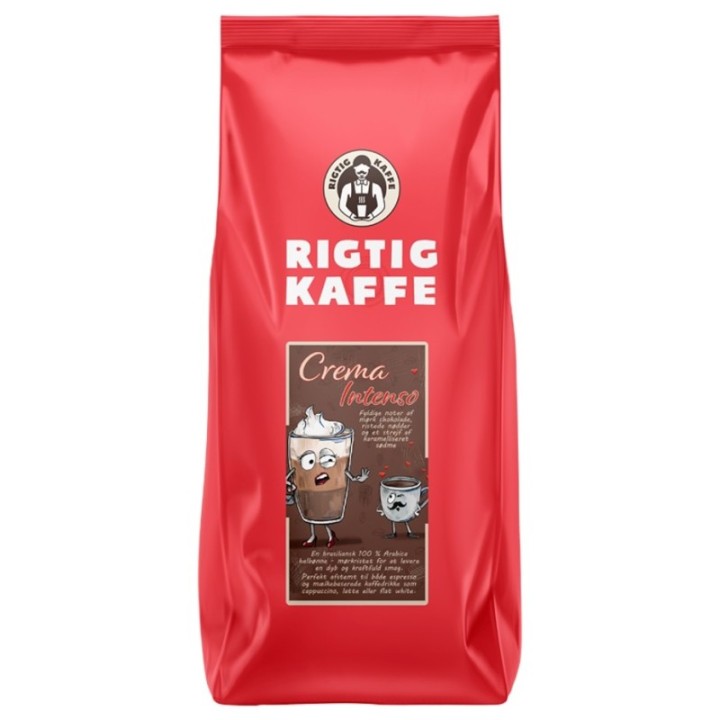 Rigtig Kaffe Crema Intenso 12kg Hela kaffebönor
