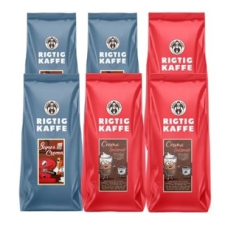 Rigtig Kaffe Crema Intenso & Super Crema 6kg Hela kaffebönor