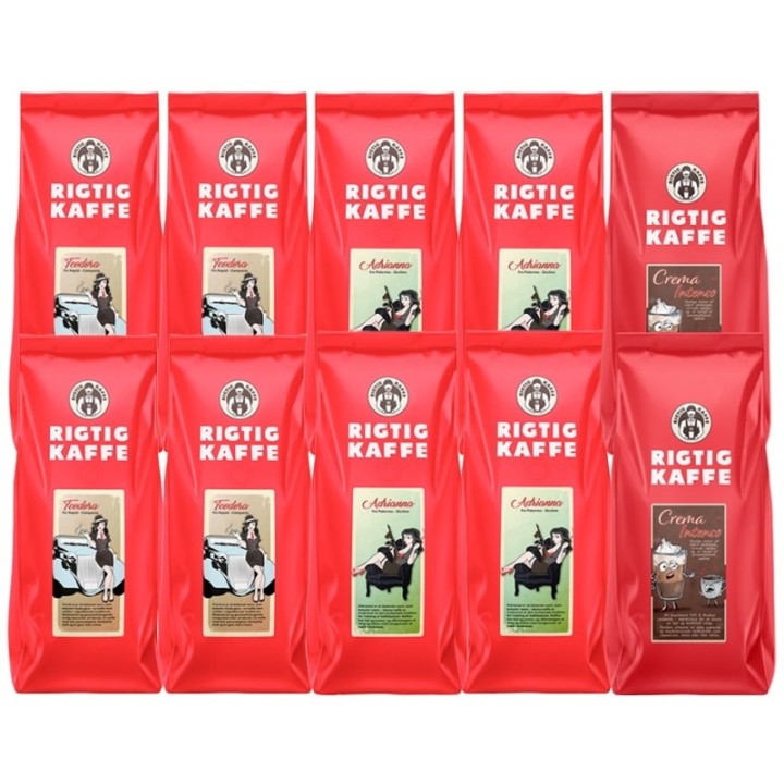 Rigtig Kaffe Mixpaket 6 kg Hela kaffebönor