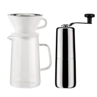 Alessi Slow coffee-set med kaffekvarn och pour-over