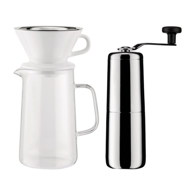 Alessi Slow coffee-set med kaffekvarn och pour-over