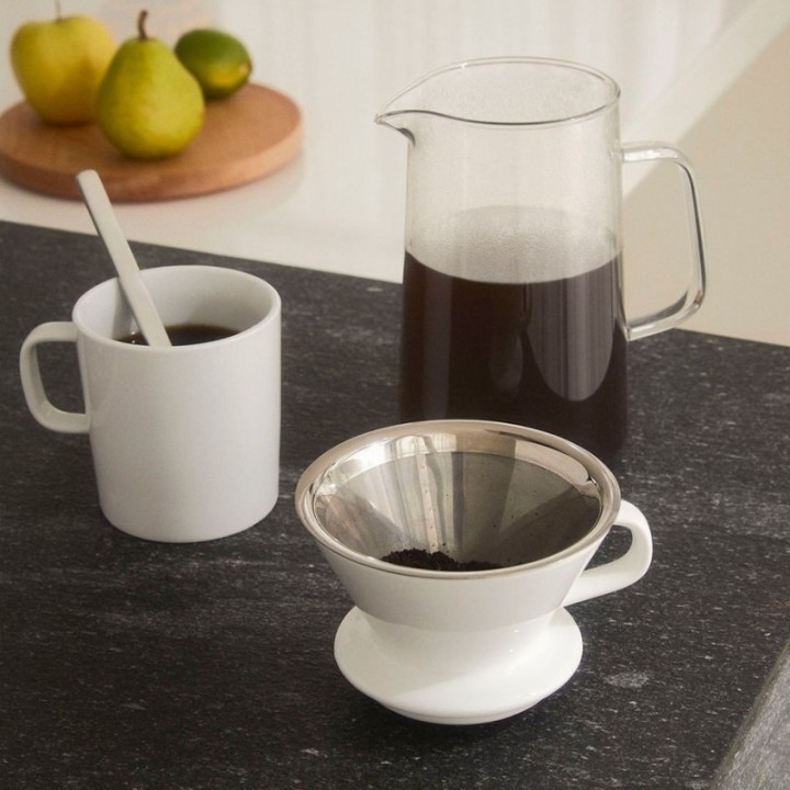 Alessi Slow coffee-set med kaffekvarn och pour-over
