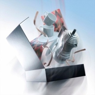 Alessi & Kaffeset inkl. Pulcina induktions-espressokanna & 2 mokkakoppar