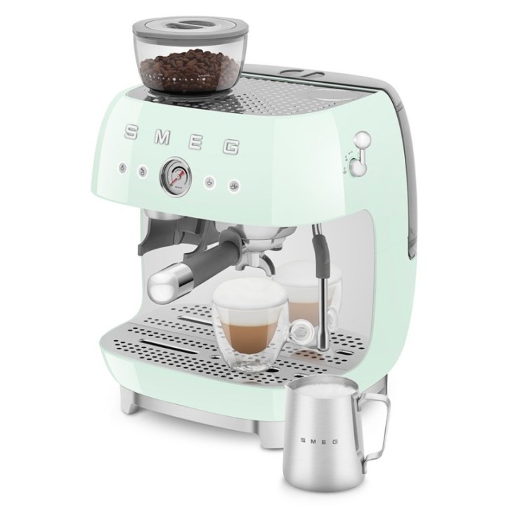 Smeg EGF03PGEU Manuell espressomaskin Inkl. Mjölkkanna & 1,5kg Rigtig Kaffe