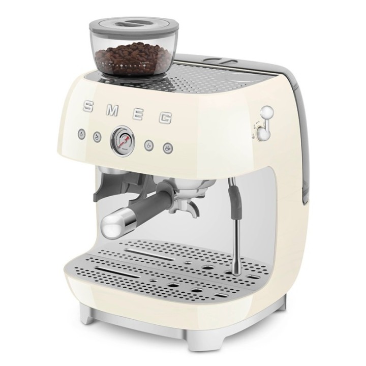 Smeg EGF03CREU Manuell espressomaskin inkl. mjölkkanna och 1,5 kg Rigtig Kaffe