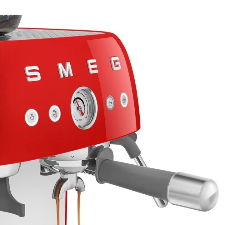 Smeg EGF03RDEU Manuell espressomaskin Inkl. Mjölkkanna & 1,5kg Rigtig Kaffe