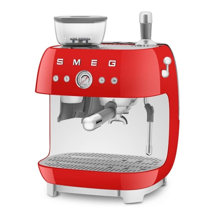 Smeg EGF03RDEU Manuell espressomaskin Inkl. Mjölkkanna & 1,5kg Rigtig Kaffe