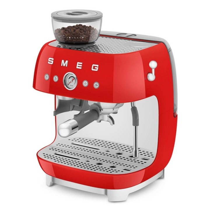 Smeg EGF03RDEU Manuell espressomaskin Inkl. Mjölkkanna & 1,5kg Rigtig Kaffe