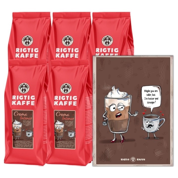 Rigtig Kaffe Crema Intenso 5kg Inkl. Rigtig Kaffe affisch