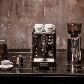 La Pavoni Mini Cellini Svart LPSMCB01EU Espressomaskin inkl. Eureka Mignon Turbo Krom/Svart Espressokvarn