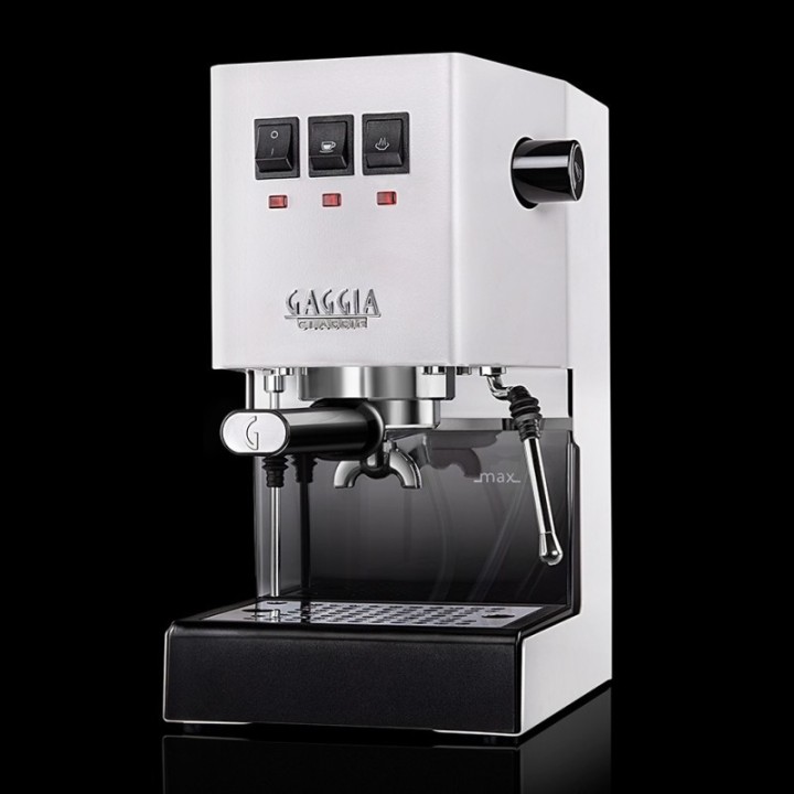 Gaggia Classic E24 Vit Espressomaskin inkl. Eureka Mignon Zero 55s Matt Svart Espressokvarn & Baristautrustning