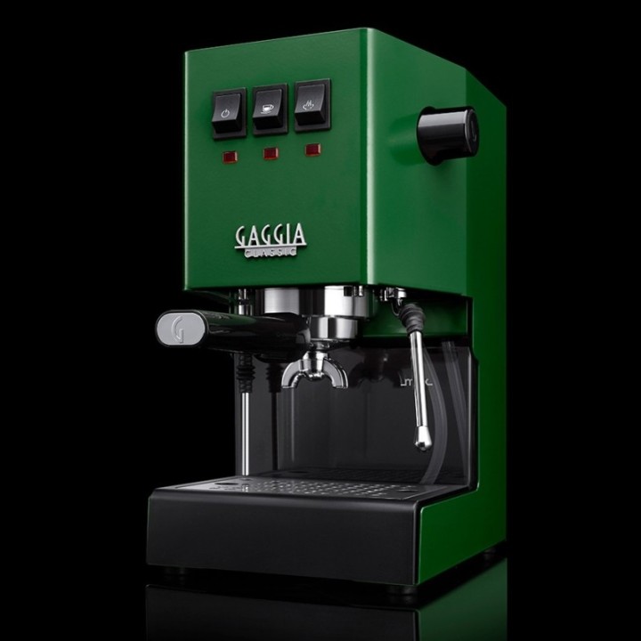 Gaggia Classic E24 Jungle Green Espressomaskin inkl. Eureka Mignon Zero 55s Matt Svart Espressokvarn & Baristautrustning