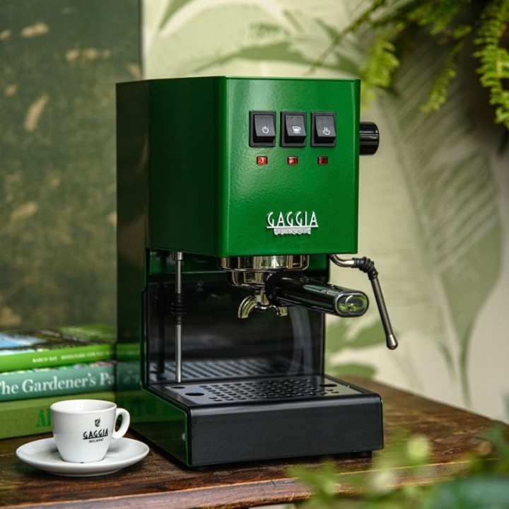 Gaggia Classic E24 Jungle Green Espressomaskin inkl. baristautrustning