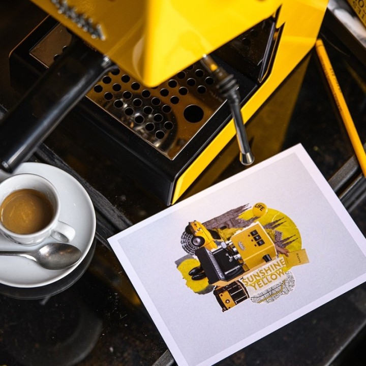 Gaggia Classic E24 Sunshine Yellow Espressomaskin inkl. Eureka Mignon Zero 55s Matt Svart Espressokvarn & Baristautrustning