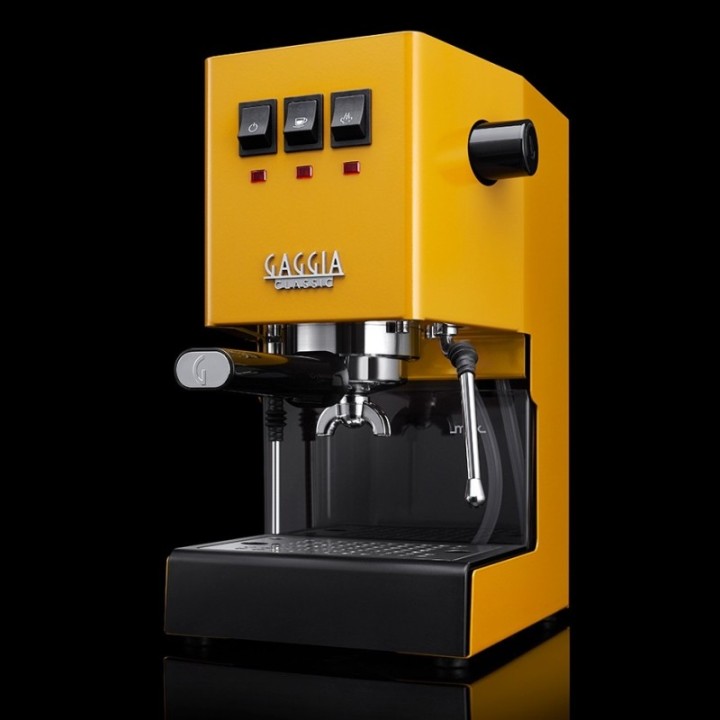 Gaggia Classic E24 Sunshine Yellow Espressomaskin Inkl. Baristautrustning