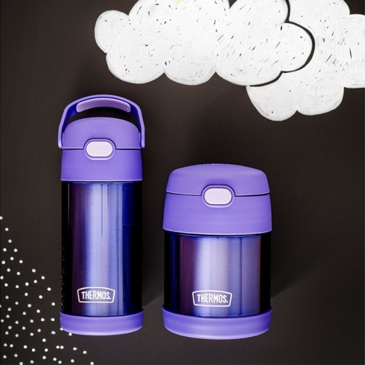 Thermos Funtainer Drickflaska med sugrör 355 ml Violett