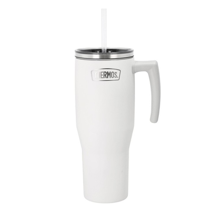 Thermos Termosmugg med handtag 1,1 L Matt vit