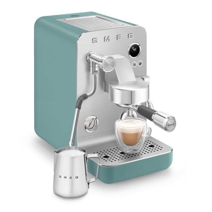 Smeg EMC02EGMEU Minipro Semiautomatisk Espressomaskin Smaragdgrön